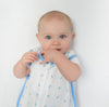 Amazing Baby - Muslin Non-Weighted zzZipMe Sack - On The Dot, Blue