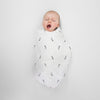Amazing Baby - Sensory Muslin Swaddle Blanket - Little Feather - Love from Above