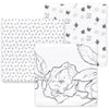 Amazing Baby – Swaddle Studio 3pk – Loved, Floral Milestone & Sensory Muslin Swaddle Blankets, Butterflies and Bitty Flowers - Black & White for Baby's Visual Development