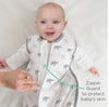 Amazing Baby - Muslin Non-Weighted zzZipMe Sack - Denim Brushstrokes