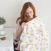 Muslin Swaddle Blankets - set of 3 - Bohemian Happiness - featuring  Watercolor Sunny Days by artist Lynette Damir