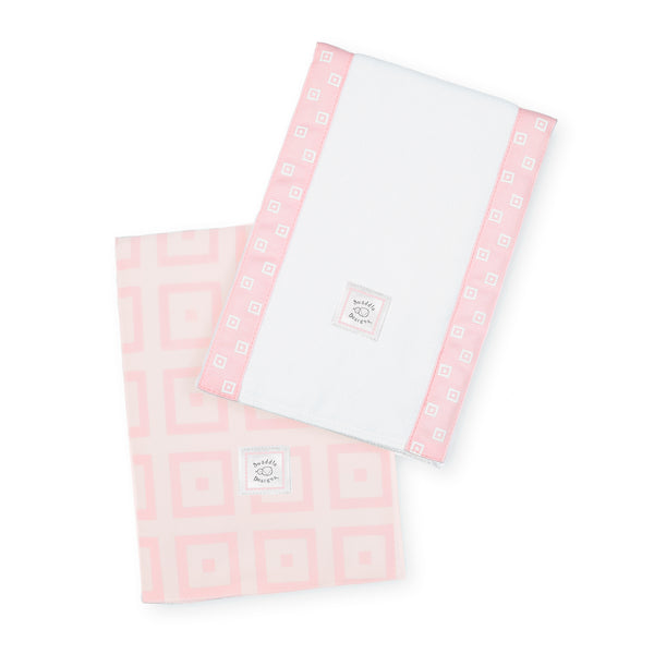 Baby Burpies - Mod Squares, Pastel Pink