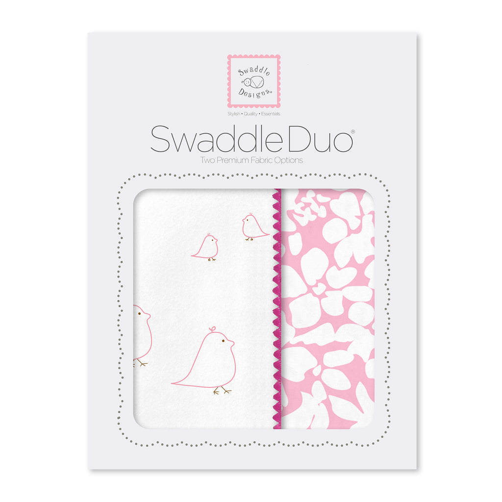SwaddleDuo - Mama & Baby Chickies + Pink Botanical Lush
