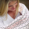 SwaddleDuo - Bubble Dots and Champagne, Soft Black Pearl on White