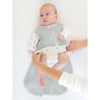 Cotton Knit Non-Weighted zzZipMe Sack Set - Heathered Gray + Tiny Triangles in Grays with Touch of Silver Shimmer