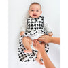 Cozy Non-Weighted zzZipMe Sack - Soft Black Puppytooth, Black & White