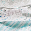 Muslin Swaddle Single - Dotted Scallops - Blues with Touch of Silver Shimmer