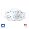 2-Layer Woven Soft Brushed Cotton Face Mask, Playful Dots, Blue, Made in USA