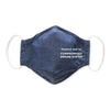 3-Layer Woven Cotton Chambray Face Mask, Black, Masked Due to Compromised Immune System