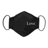 3-Layer Woven Cotton Chambray Face Mask, Black, Love
