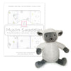 Muslin Swaddle 3-Pack and Plush Toy Set - Little Lambs and Little Lamb Toy
