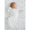 Muslin Swaddle, Pajama Gown and Hat Newborn Gift Set - Tiny Triangles, Grays with a Touch of Shimmer