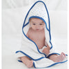 Muslin + Terry Hooded Towel - Tiny Triangle Shimmer, Blue