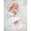 Muslin + Terry Hooded Towel - Tiny Triangle Shimmer, Pink