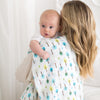 Marquisette Swaddle Blanket - Cute and Calm, True Blue - LIMITED TIME DEAL
