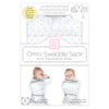 Omni Swaddle Sack with Wrap -  Arms Up Sleeves & Mitten Cuffs, Classic Polka Dots, Sterling