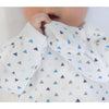Cotton Knit Non-Weighted zzZipMe Sack Set - Tiny Triangles, Blues with a Touch of Silver Shimmer