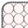 Ultimate Swaddle Blanket - Soft Black Pearl Mod Circles on Soft Pink
