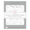 Muslin Non-Weighted zzZipMe Sack - French Dots, Sterling