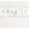 Ultimate Swaddle Blanket - Gold & Pastel Pink Little Dots with Mocha Trim