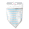 Marquisette Bandana Bib - Simple Stripes, Pastel Blue & Gray