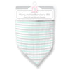 Marquisette Bandana Bib - Simple Stripes, Pastel SeaCrystal & Gray