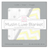 Muslin Luxe Blanket - 4-Layers of Incredibly Soft Muslin - Great for Toddler and Young Child, Reversible Design - Chevron, Pastel Yellow