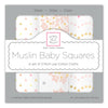 Muslin Squares - Heavenly Floral Shimmer (Set of 3)