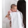 Marquisette Swaddle Blanket - Champagne, Soft Black Pearl on Soft Blue - LIMITED TIME DEAL