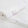 Muslin Swaddle Blanket - Magical Unicorn, Pink with Touch of Gold Shimmer