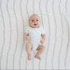 Marquisette Swaddle Blanket - Champagne, Soft Black Pearl on Soft Blue - LIMITED TIME DEAL