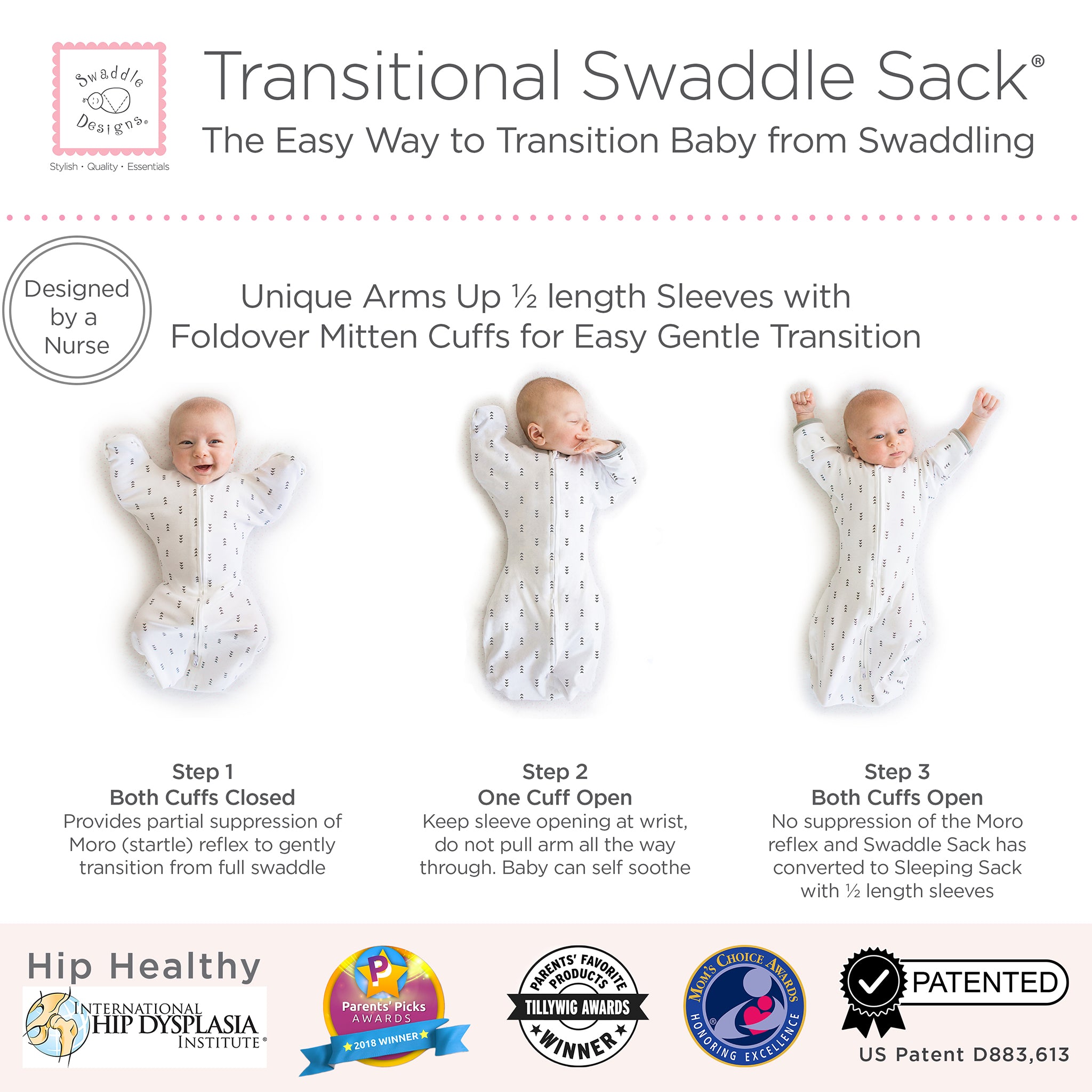The Easiest Way to Transition Baby from Swaddling in Three Easy Steps