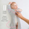 Organic Transitional Swaddle Sack - Arms Up 1/2-Length Sleeves & Mitten Cuffs, Tranquility Triangles - COMING SOON