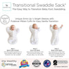 Amazing Baby - Transitional Swaddle Sack  - Arms Up 1/2-Length Sleeves & Mitten Cuffs, Tiny Bows, Pink
