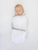 Amazing Baby - Premium Cotton Swaddle Wrap (Set of 3) - Tiny Elephants & Confetti, Sterling