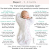 Amazing Baby - Transitional Swaddle Sack  - Arms Up 1/2-Length Sleeves & Mitten Cuffs, Tiny Bear, Sterling