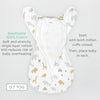 Amazing Baby - Transitional Swaddle Sack  - Arms Up 1/2-Length Sleeves & Mitten Cuffs, Little Watercolor Roses