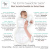 Amazing Baby - Omni Swaddle Sack with Wrap -  Arms Up Sleeves & Mitten Cuffs, Sterling Confetti