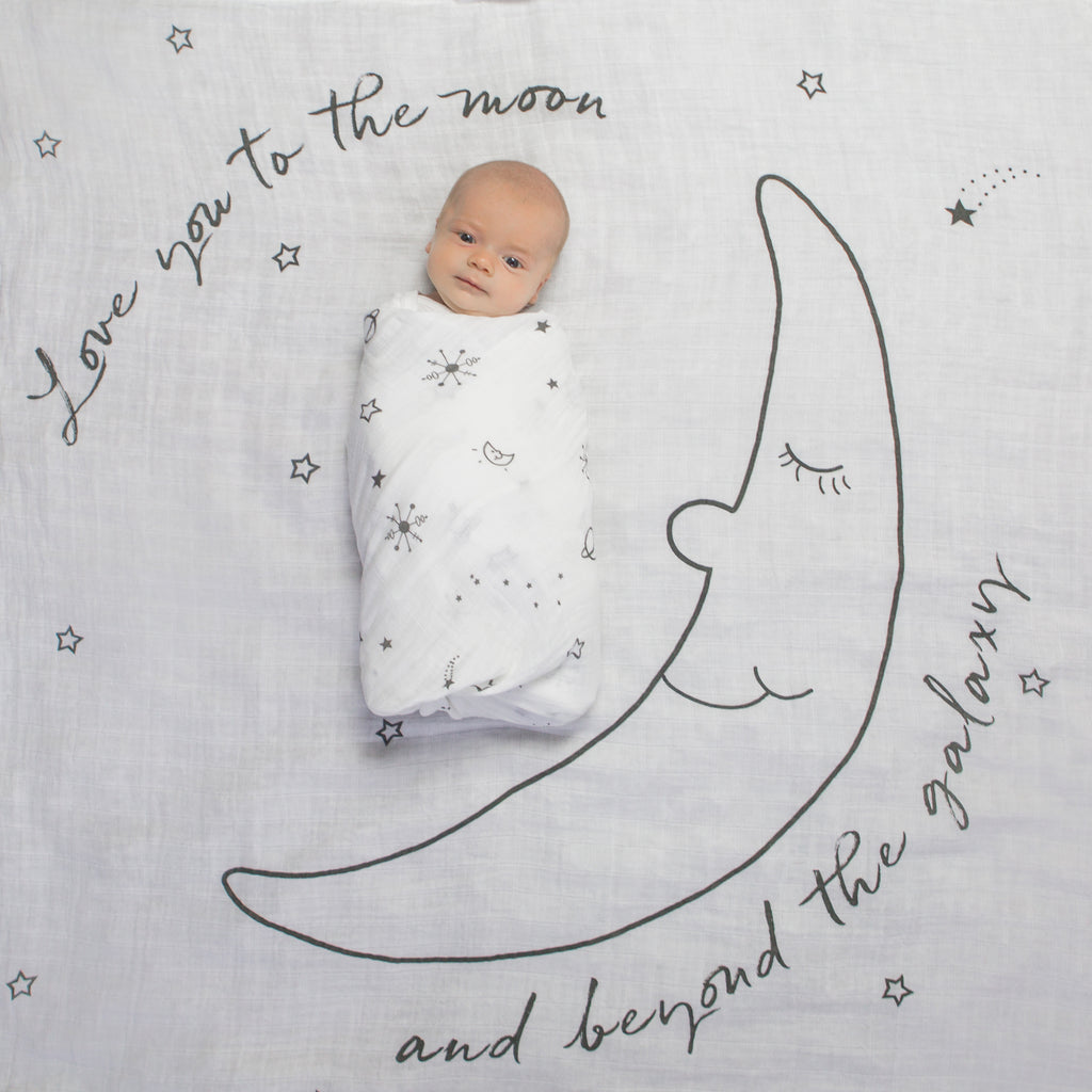 Sister Brand – Amazing Baby – Swaddle Studio 3pk – Love You to the Moon