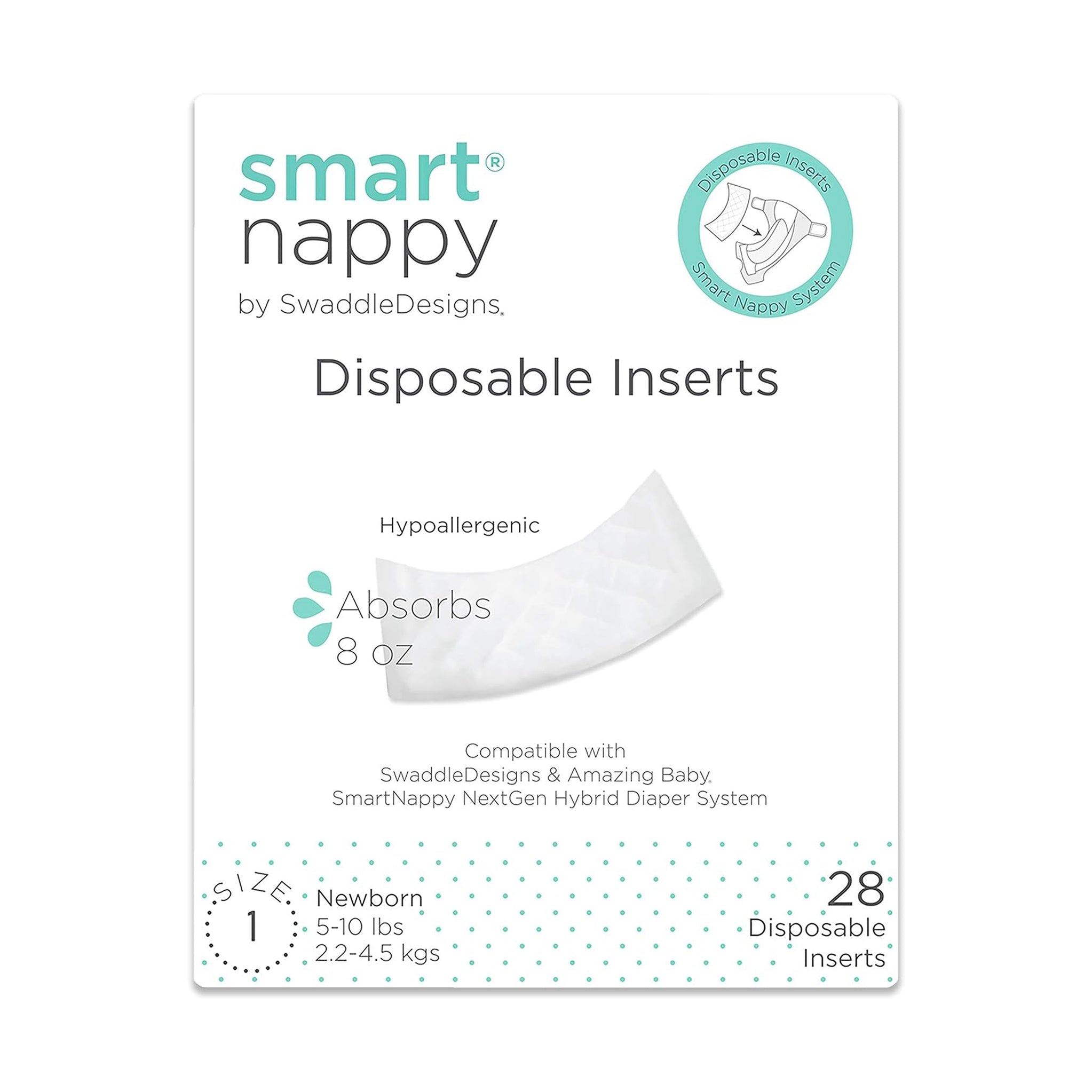 Honest Hybrid Cloth Diaper Cover Starter Kit - Cotton Muslin Cover With Pocket-Sling + Reusable & Disposable Inserts For Babies 22-40 Lbs