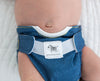 NEWBORN SIZE 1 Amazing Baby SmartNappy Hybrid Reusable Cloth Diaper Cover + 1 Reusable Bi-Fold Insert + 1 Reusable Booster - Blue Jeans, SIZE 1,  5-10lb