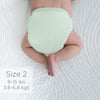 Amazing Baby SmartNappy Hybrid Reusable Cloth Diaper Cover + 1 Reusable Tri-Fold Insert + 1 Reusable Booster - Pastel SeaCrystal