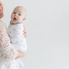 Amazing Baby - Premium Cotton Swaddle Wraps (Set of 3) - Tiny Anchors, Stripes, & Solid