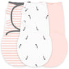 Amazing Baby - Premium Cotton Swaddle Wrap (Set of 3) - Little Feather, Stripes, & Solid