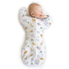 Amazing Baby - Transitional Swaddle Sack  - Arms Up 1/2-Length Sleeves & Mitten Cuffs, On Safari