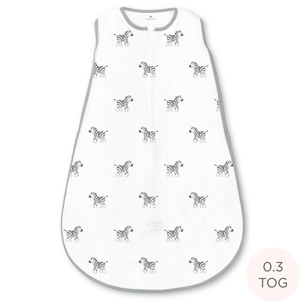 Amazing Baby Muslin Non Weighted zzZipMe Sack Zebra SwaddleDesigns