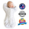 Amazing Baby - Transitional Swaddle Sack  - Arms Up 1/2-Length Sleeves & Mitten Cuffs, Sterling Confetti