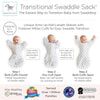 Amazing Baby - Transitional Swaddle Sack  - Arms Up 1/2-Length Sleeves & Mitten Cuffs, Tiny Bear, Sterling