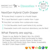 Amazing Baby - Hybrid Diaper Starter Kit - Set of 3 Covers + Reusable Inserts (8 Tri-Fold + 8 Boosters) & 32pk of Boosties Disposable Inserts, Small - 8-15 lbs