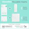 REUSABLE Inserts for Honest® Hybrid & Amazing Baby Hybrid Cloth Diaper Covers: 5 Tri-Fold Inserts + 5 Boosters, Size 2 / Small